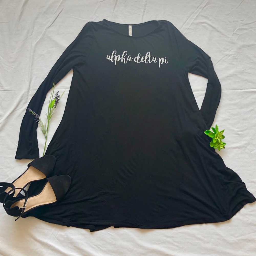 Alpha Delta Pi Piko Style Dress with Pockets